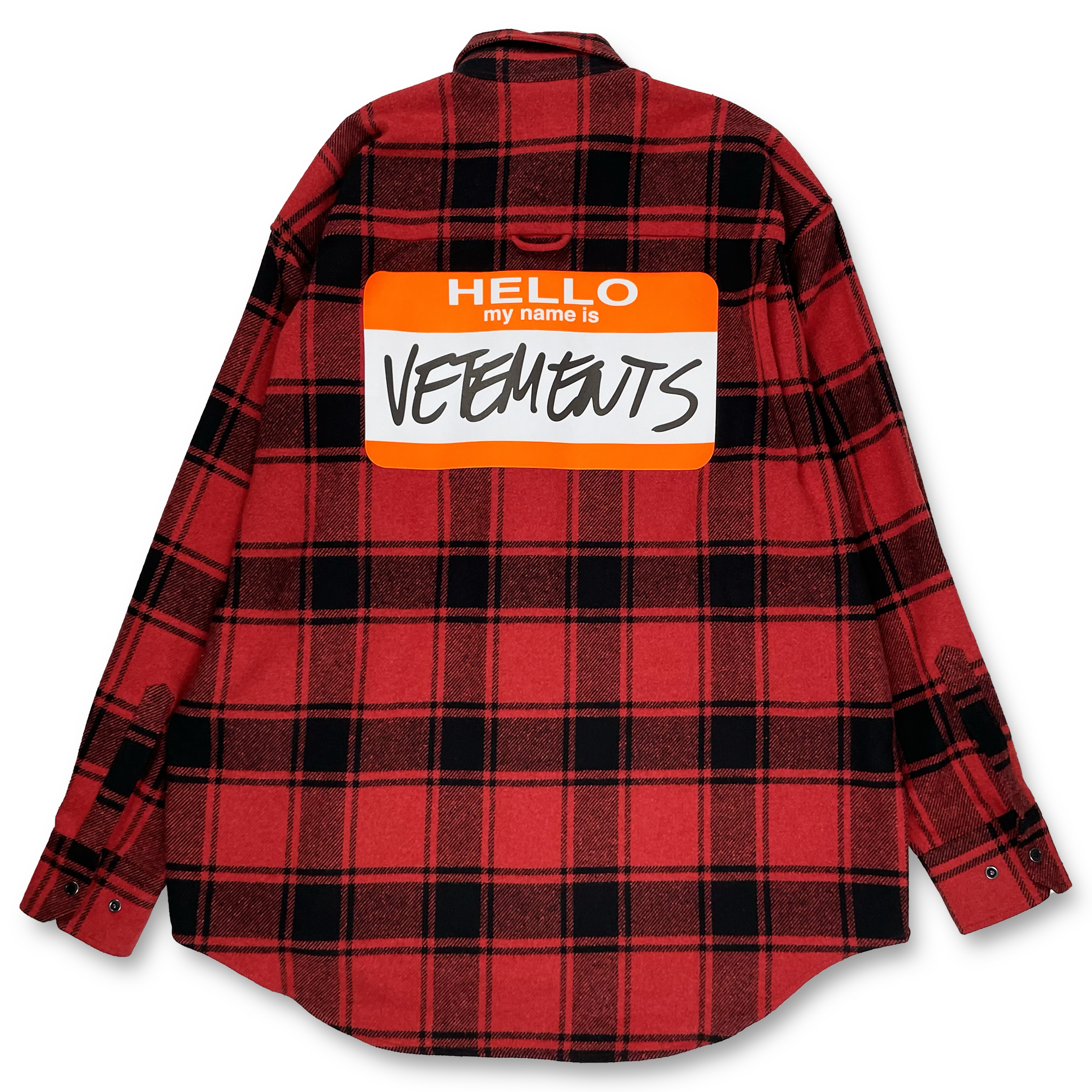 【VETEMENTS】MY NAME IS VETEMENTS FLANNEL SHIRT
